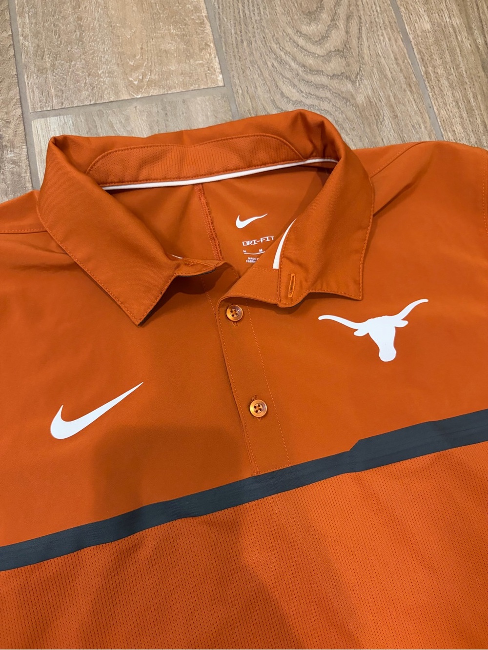 Nike Men’s Texas Longhorns Texas university Orange Polo Shirt medium - Picture 2 of 7